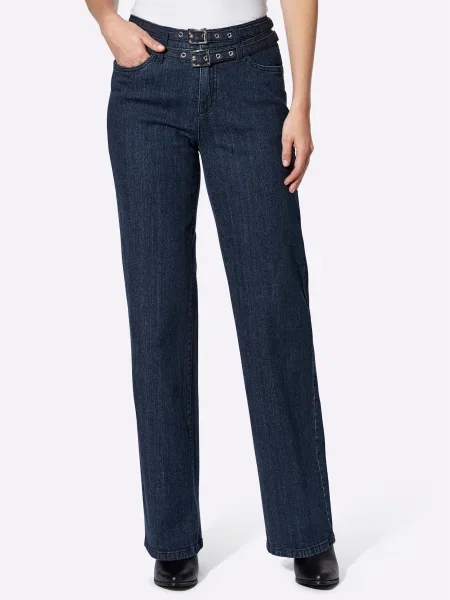 Heine Jeans Gerade închis albastru