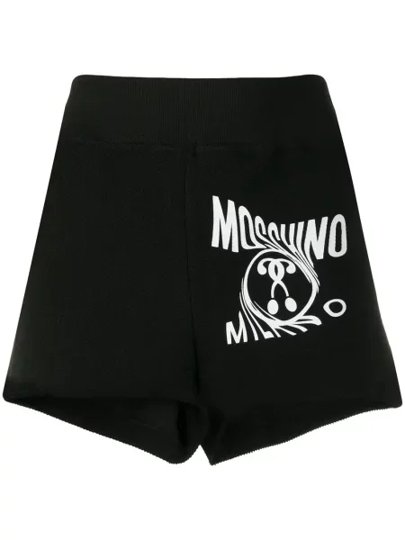 Pantaloni scurți Moschino cu imagine negru