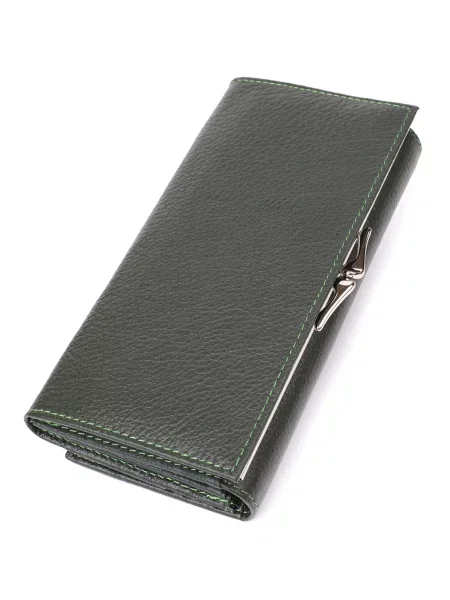 Кожаный кошелек St Leather Accessories зеленый