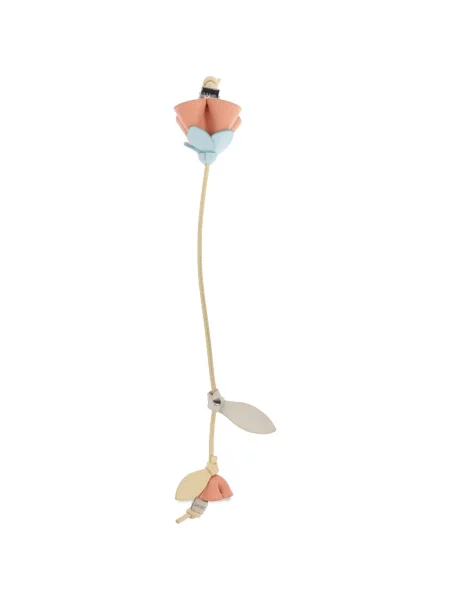 Geantă Ganni din piele cu model floral