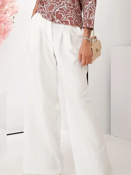 Штани палаццо LadyLike бавовна/поліестер білий