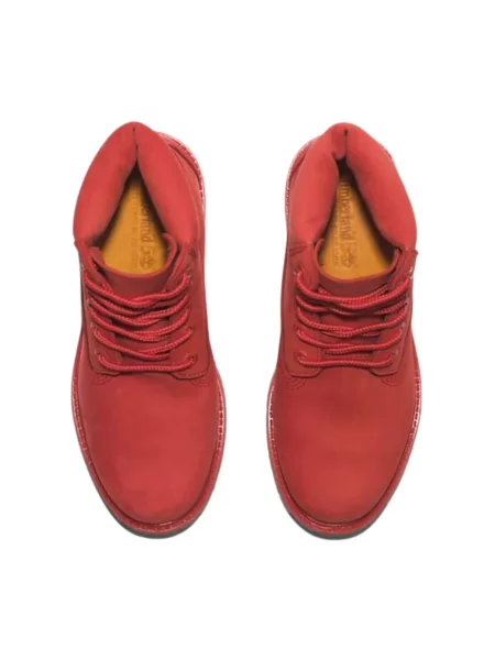 Botki Timberland sznurowane skórzane czerwone