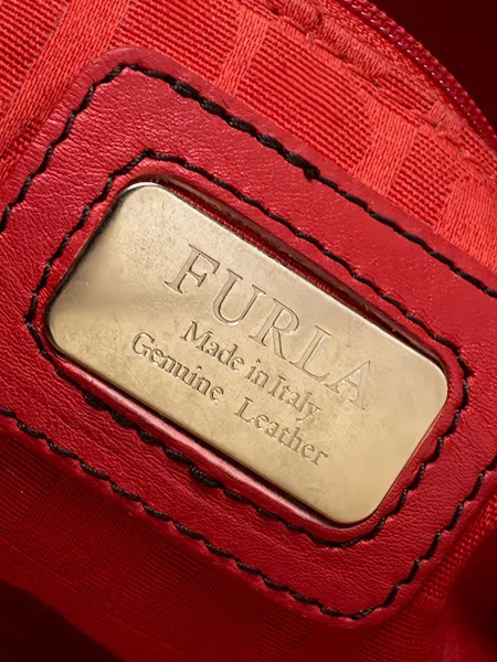 Geanta de piele Furla din piele portocaliu