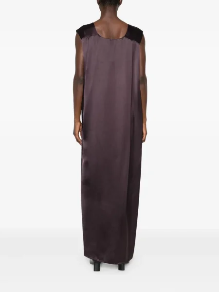 Rochie Sportmax cu decolteu în V drapată de costum violet