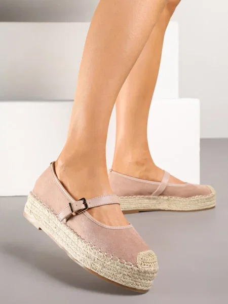 Espadrile Fevolise roz