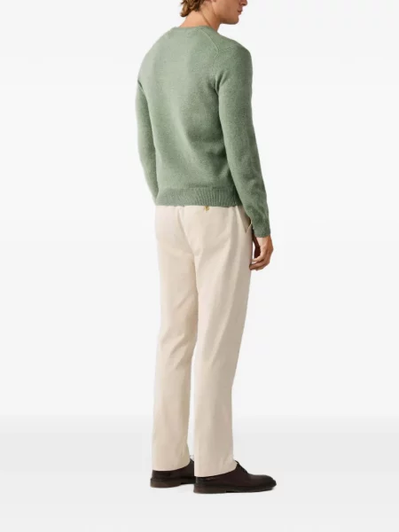 Pulover Hackett London cu decolteu în V verde