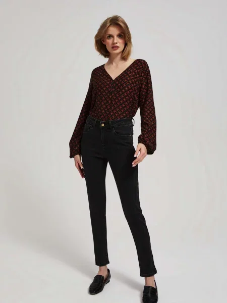 Blugi skinny Marisse skinny fit negru