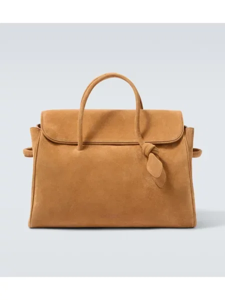 Semišová shopper kabelka Jacquemus béžová