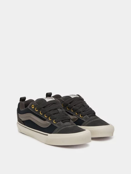 Кожаные кеды Vans черные