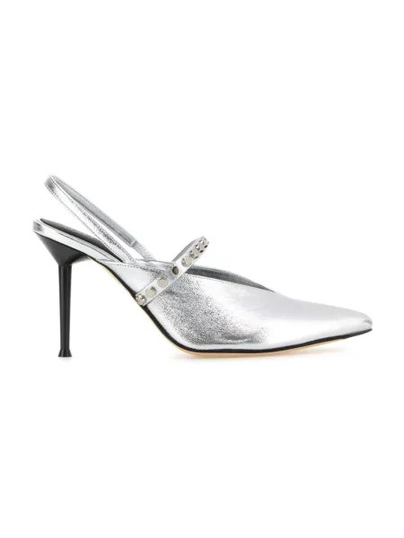 Czółenka Alexander Mcqueen skórzana szara