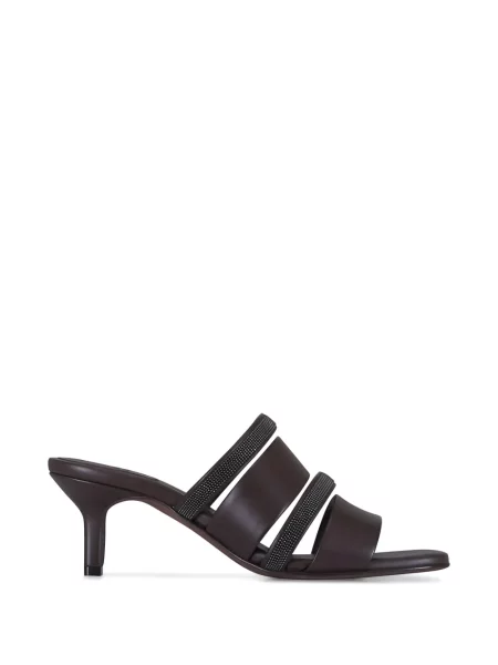 Sandale Brunello Cucinelli din piele maro