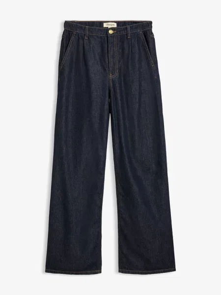 Jeansy wide leg wysoki stan niebieskie
