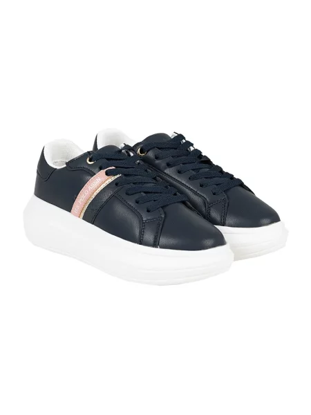 Sneakersy U.s Polo Assn. skórzane niebieskie