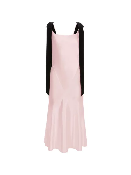 Rochie midi Nina Ricci cu funde din satin roz