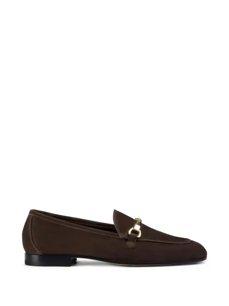 Pantofi loafer Doucal's din piele de căprioară maro