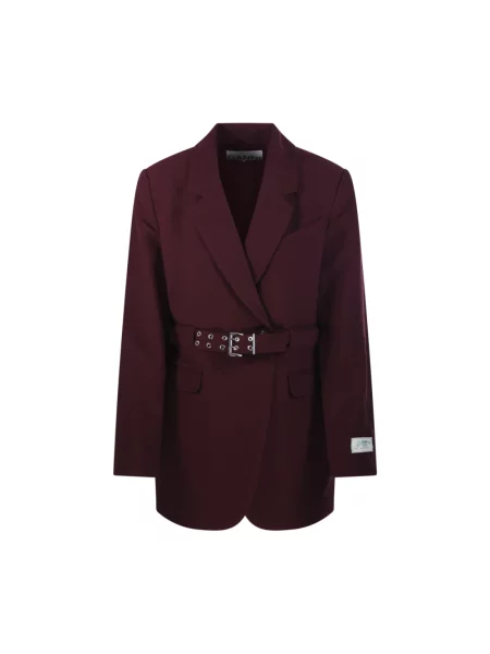 Marynarka Ganni z twillu czerwona