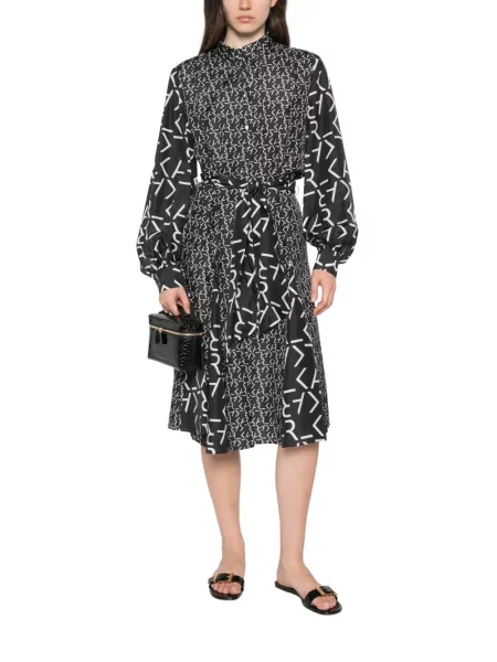 Rochie midi Karl Lagerfeld cu imagine negru