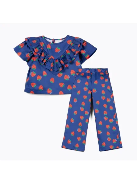 Gyerek szett KID STORY Póló és Nadrág juicy strawberry Koszulka i Spodnie SETSHPANTSJS