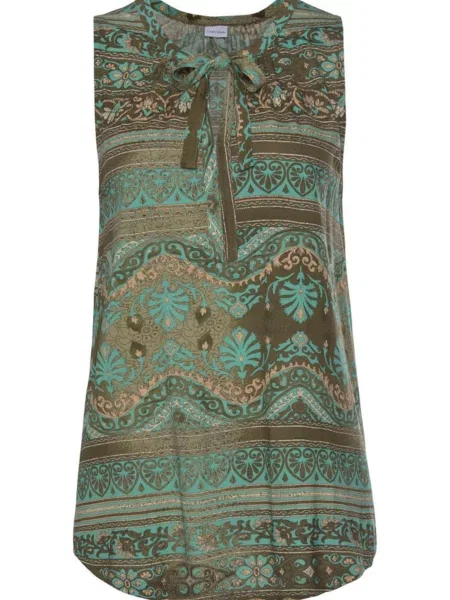 LASCANA Bluză turcoaz / pin / corai verde