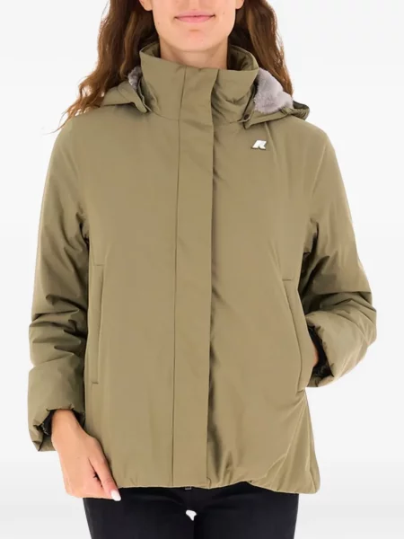 Geacă K-way din țesătură twill verde