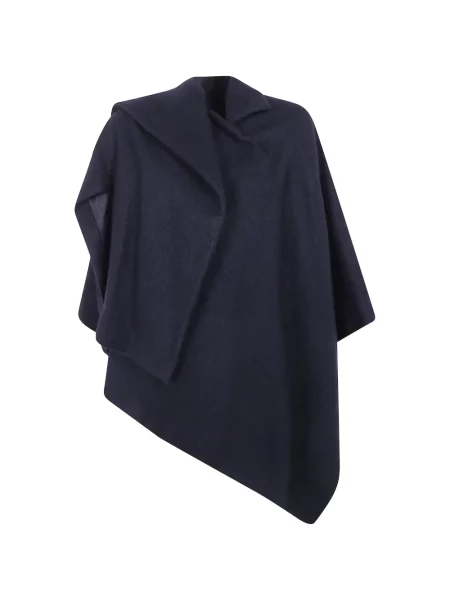 Geacă Yohji Yamamoto asimetrică drapată albastru