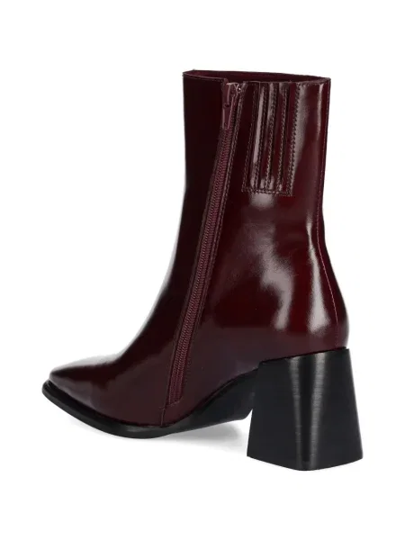 Cizme scurte Jeffrey Campbell din piele roșu