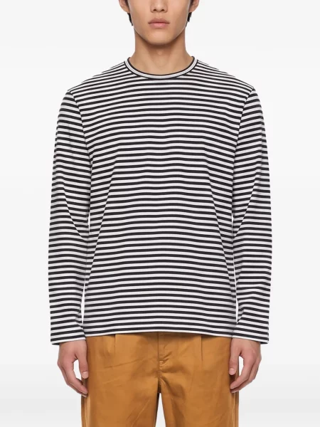 Lung tricou Junya Watanabe Man cu dungi alb