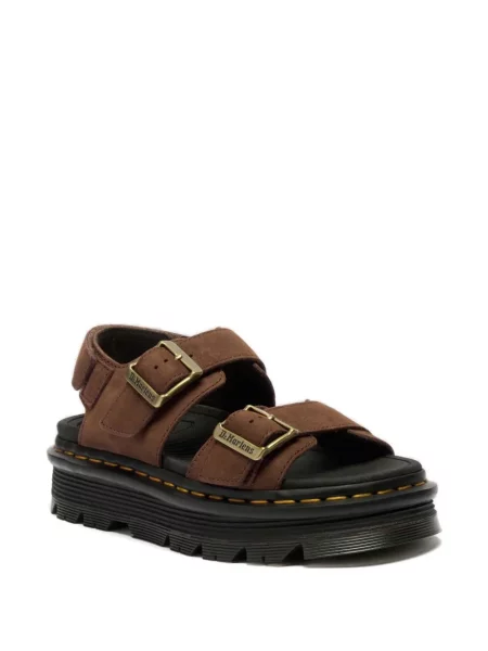 Sandale Dr. Martens din piele cu cataramă maro