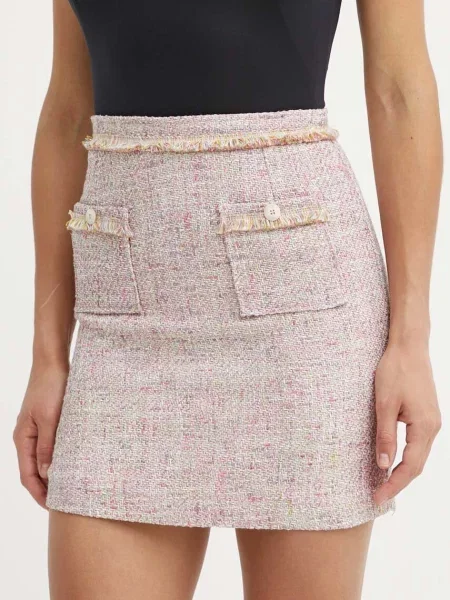 Suknja La Petite Française JACKET mini ravna ružičasta