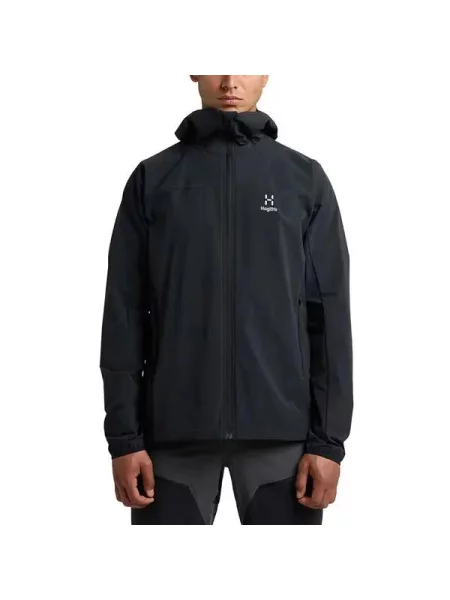 HAGLOFS Kurtka softshell MORAN SOFTSHELL HOOD true black-XL czarna