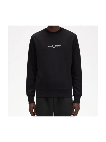 Hanorac Fred Perry cu broderie negru