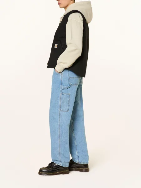 Carhartt Wip Dżinsy Single Knee Relaxed Straight Fit blau niebieskie
