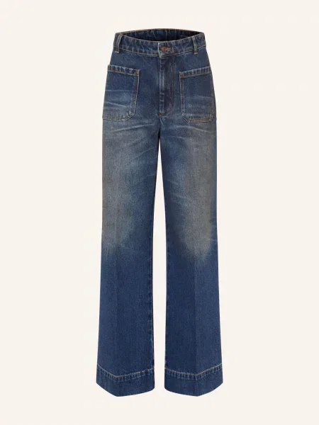 Victoria Beckham Jeansy Wide Leg Alina blau