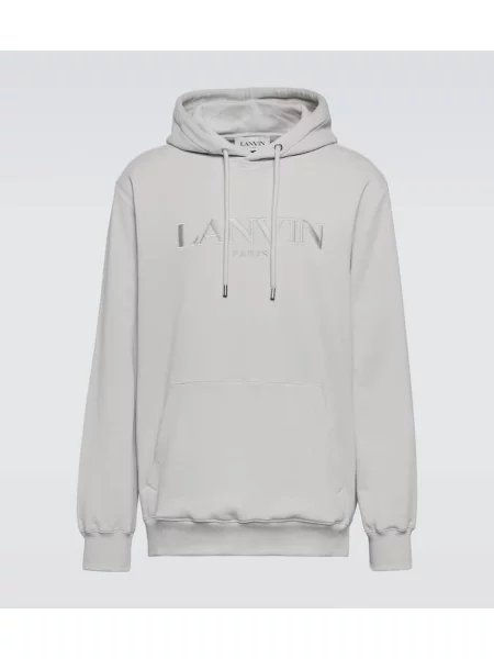 Bluza z kapturem Lanvin z kapturem klasyczna beżowa