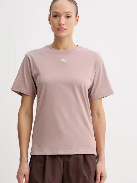 Puma tričko Essential Relaxed béžové