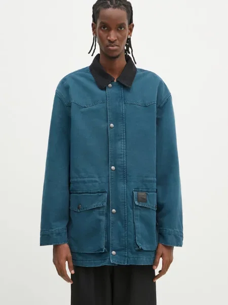 Carhartt WIP OG Santa Fe Coat Deep Lagoon Mężczyźni Kurtki Carhartt WIP Size: XL niebieski