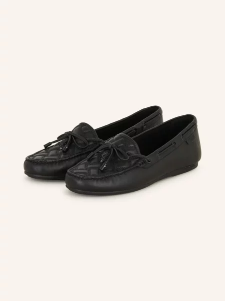 Loafersy Kurt Geiger skórzane bez obcasa czarne