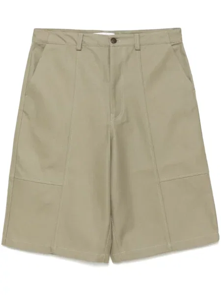 Pantaloni scurți Maison Kitsune cu broderie scurte verde