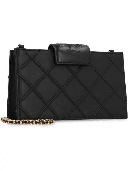 Tory Burch torebka skórzana Fleming czarny