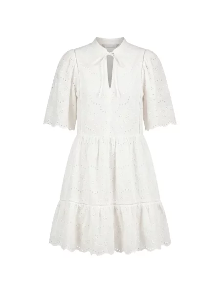 Rochie mini Boss cu broderie alb
