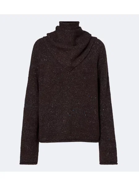 Fular Velvet de lână maro