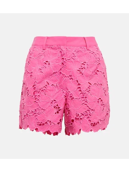 Pantaloni scurți Self-portrait cu model floral roz