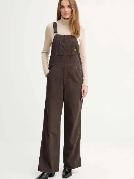 G-Star ogrodniczki jeansowe 0 brązowy