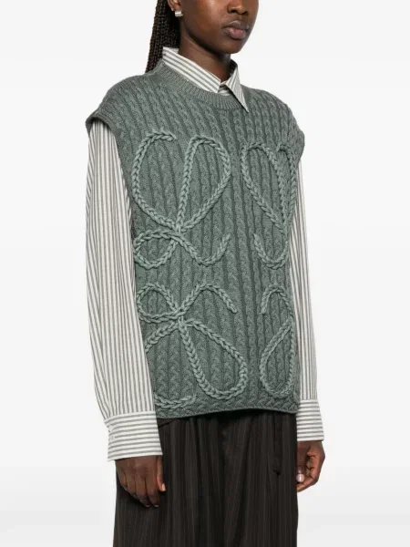 Pulover Loewe tricotate verde