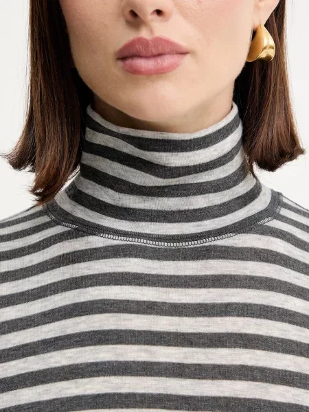 Лонгслів з додаванням вовни MM BLASY гольф сірий