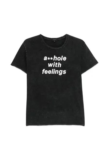 Koszulka R13 z okrągłym dekoltem czarna