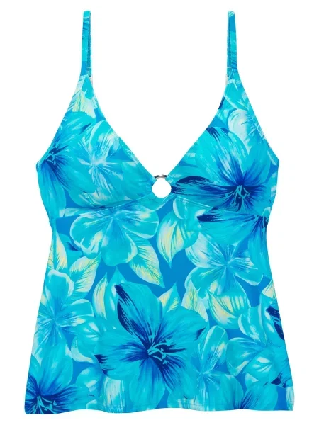 S.Oliver Tankini top turcoaz / albastru închis / galben / murdar alb