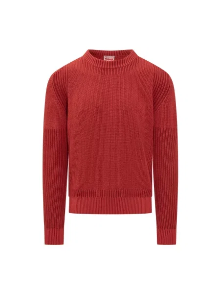 Dzianinowy sweter Kenzo czerwony