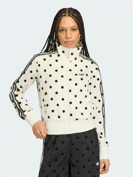 Adidas Jopa Satin Polka Dots Tt Track Top Kremna