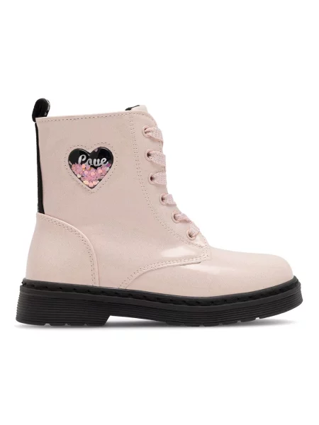 Šněrovací kotníkové boty Nelli Blu růžové